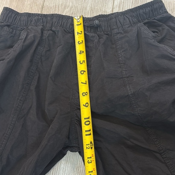 Zara Black Elastic Waist Wide Leg Pull On Windbreaker Parachute Jogger Pants L - Picture 12 of 12